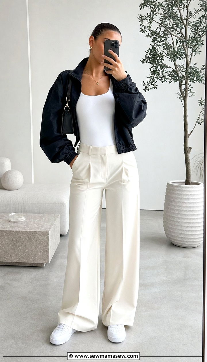 Cropped windbreaker outfit - 25 classy windbreaker outfits