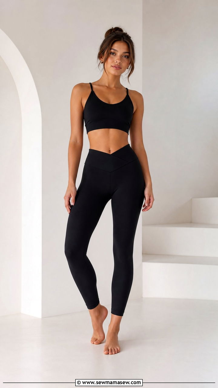 Cross Waist Leggings Petite Gym Outfit - 25 Gym outfit ideas petite