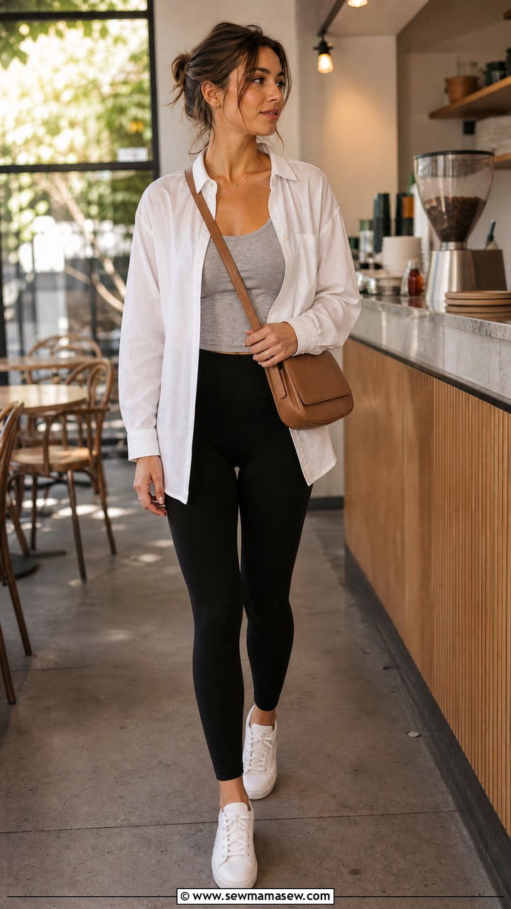Crossbody Bag with Leggings - 25 How to style a crossbody bag
