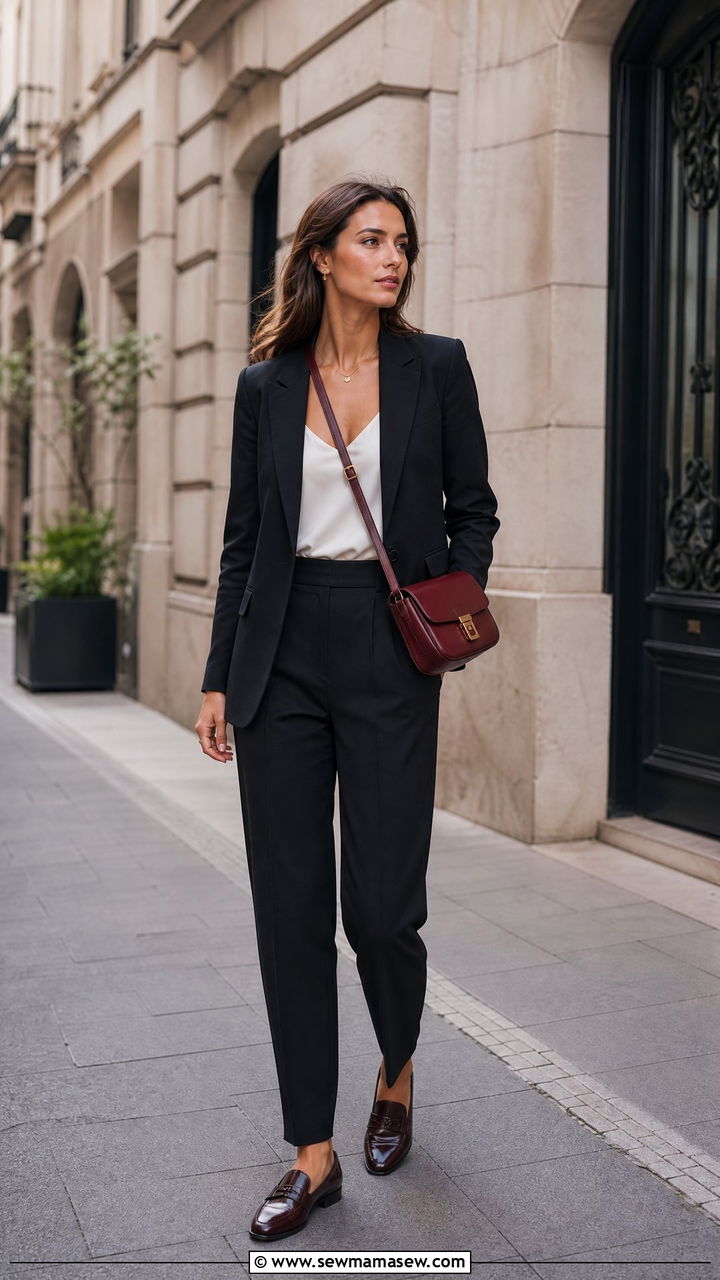 Crossbody Bag with a Blazer and Trousers - 25 How to style a crossbody bag