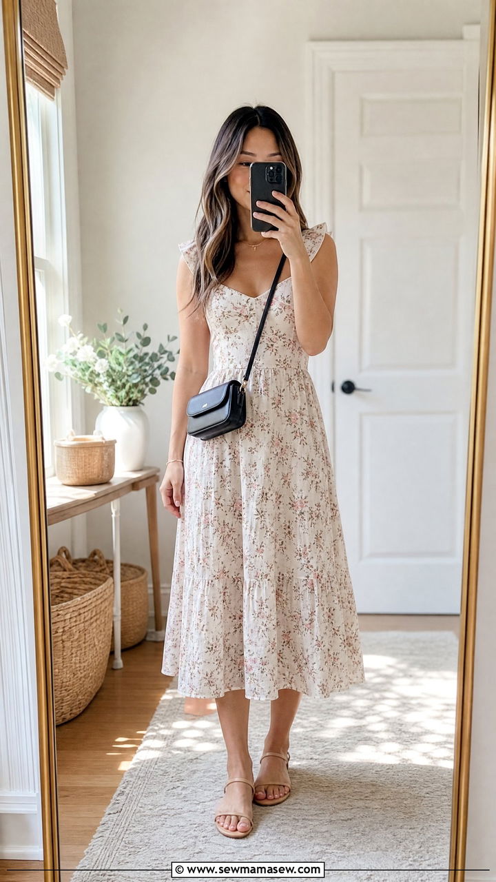 Crossbody Bag with a Midi Dress - 25 How to style a crossbody bag