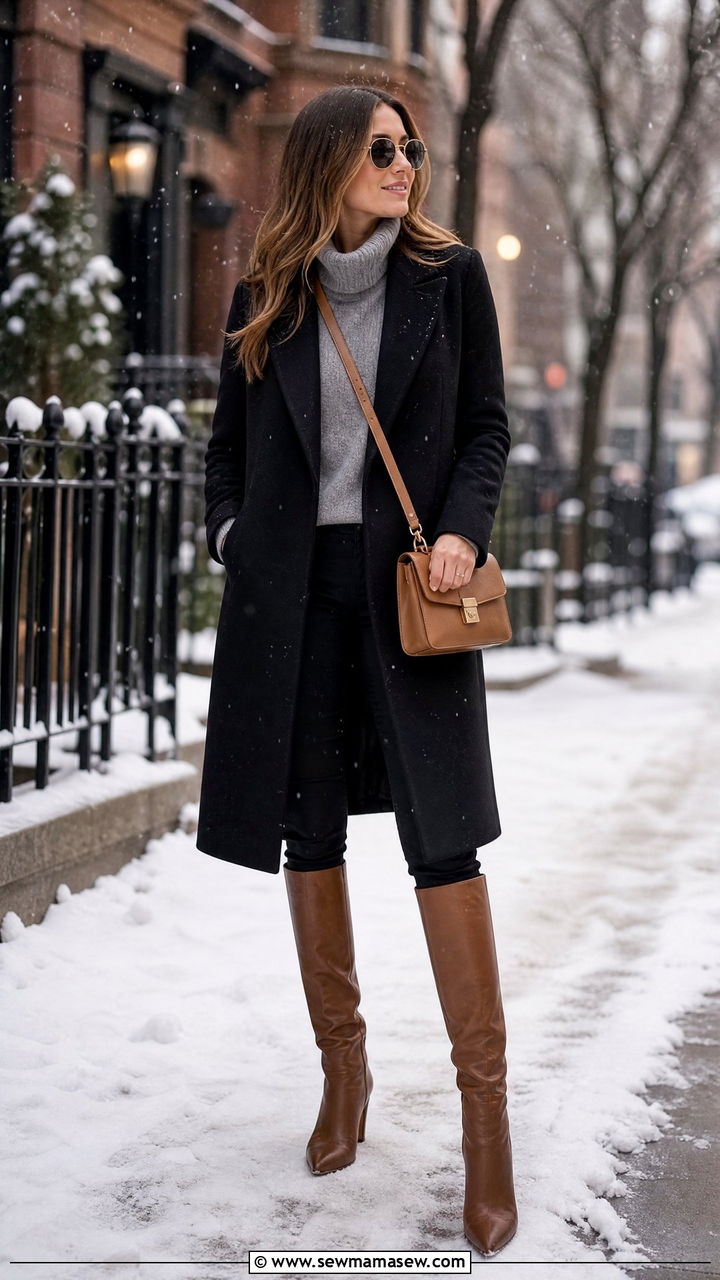 Crossbody Bag with a Winter Coat - 25 How to style a crossbody bag