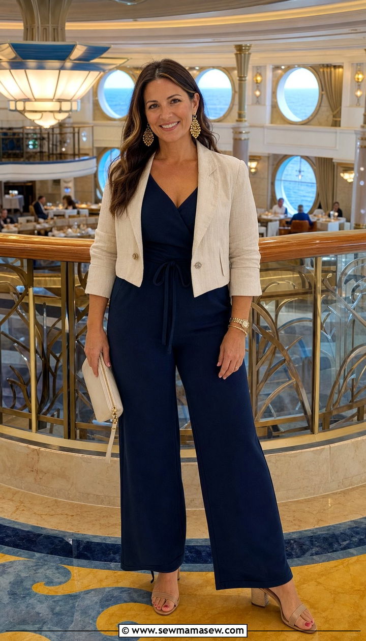 Cruise Casual Jumpsuit for Rotational Dining - 25 Disney cruise outfit ideas 2026