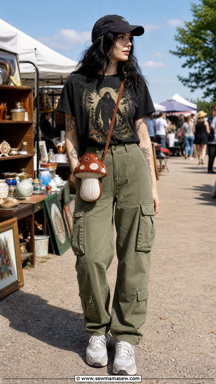 Cryptid Core Graphic Tee Mysterious Summer Outfit - 30 Mysterious summer outfit ideas