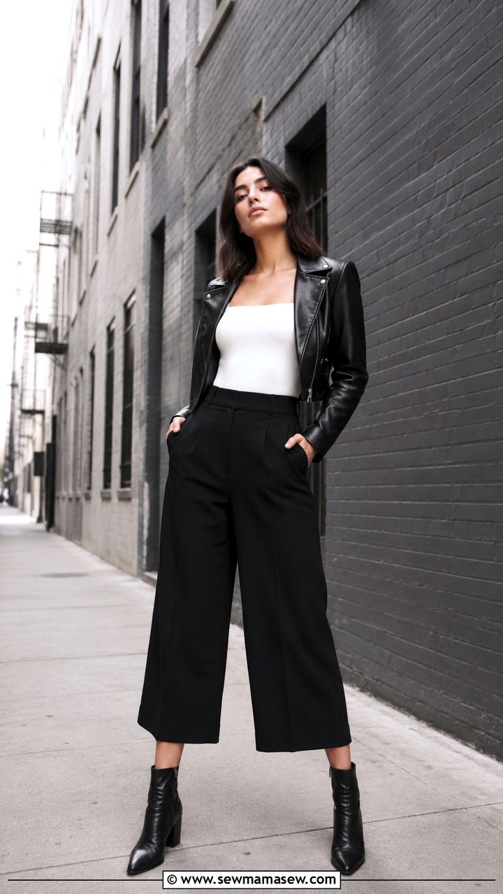 Culotte Trouser Street Style - 30 trouser outfit ideas for women