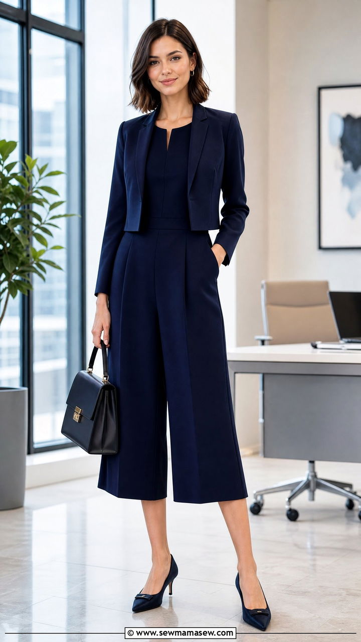 Culotte jumpsuit work outfit - 35 How to style a jumpsuit