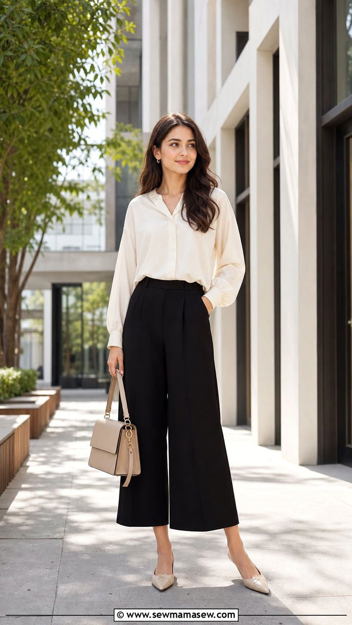 Culottes And Loose Blouse College Outfit Modest - 25 College outfit ideas modest