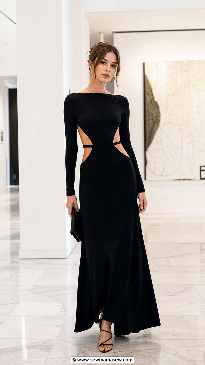 Cut Out Detail Gown With Strappy Heels - 25 Awards ceremony outfit ideas