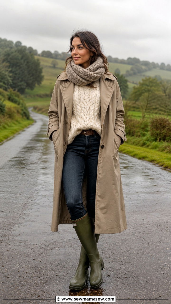 Cute Rainy Day Rain Boots With Skinny Jeans - 30 cute rainy day outfits