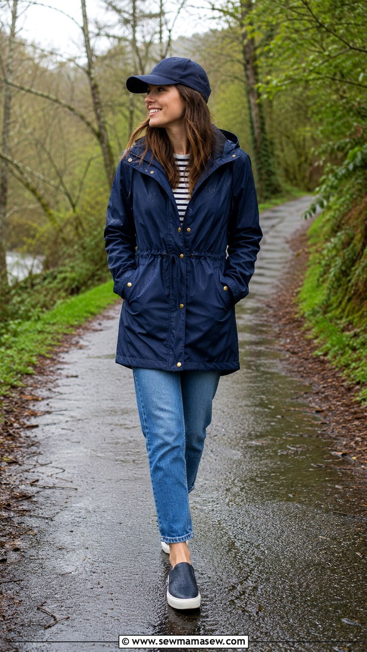Cute Rainy Day Waterproof Parka With Jeans - 30 cute rainy day outfits