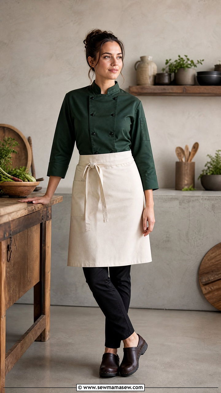 Dark Colored Chef Uniform Outfit - 25 Chef outfit ideas for women