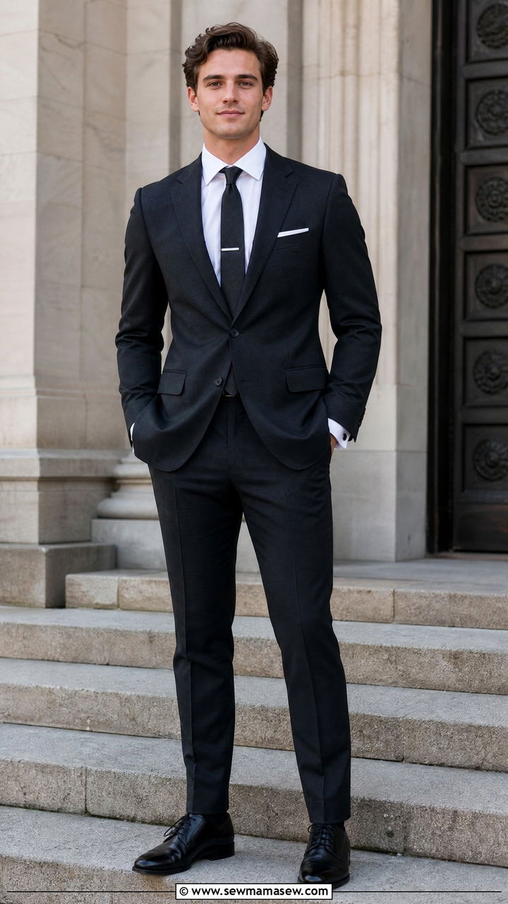 Dark Suit and Tie Law School Ceremony - 25 Law school graduation outfit ideas