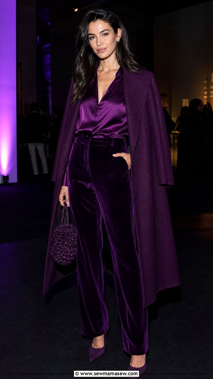 Deep Purple Monochrome Outfit - 30 monochrome outfit ideas for women
