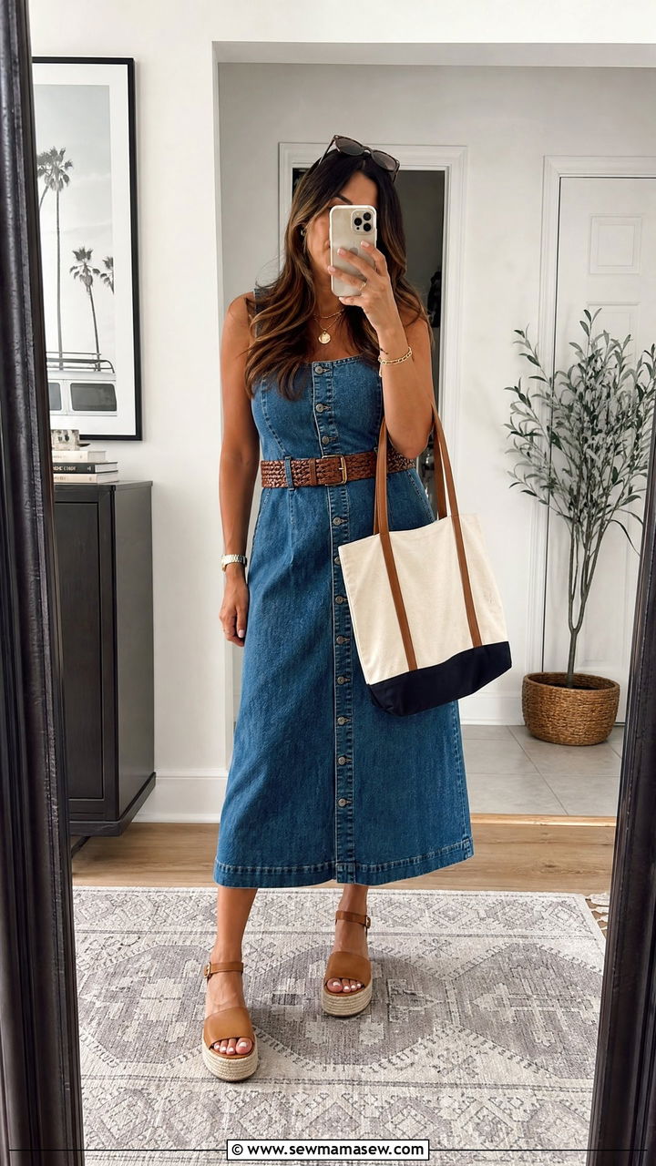 Denim Dress Brunch Outfit - 25 Brunch outfits with dresses