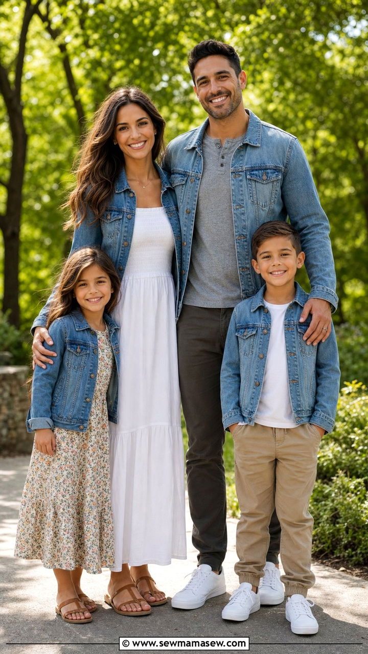 Denim Jacket Family Photo Outfits - 25 family photo outfits Pinterest