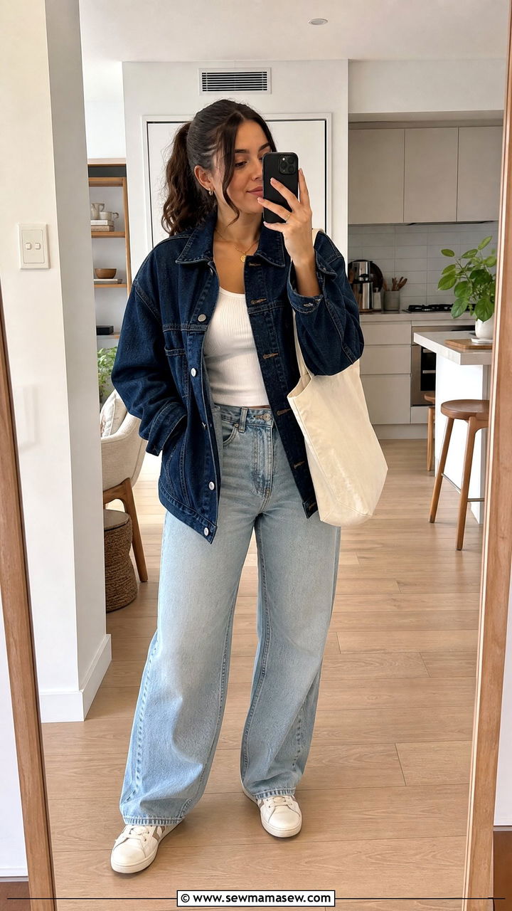 Denim Jacket With Barrel Jeans Look - 25 how to style barrel jeans