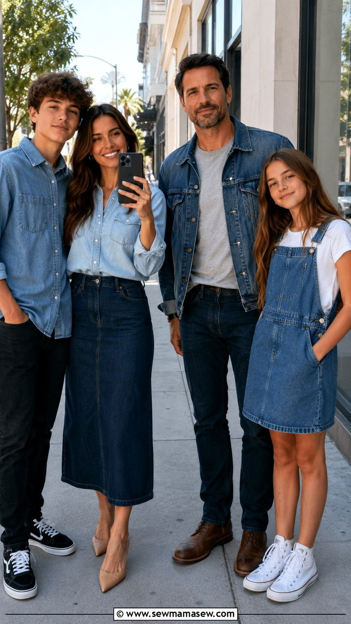 Denim On Denim Family Photo Outfits - 20 Pinterest family photo outfits