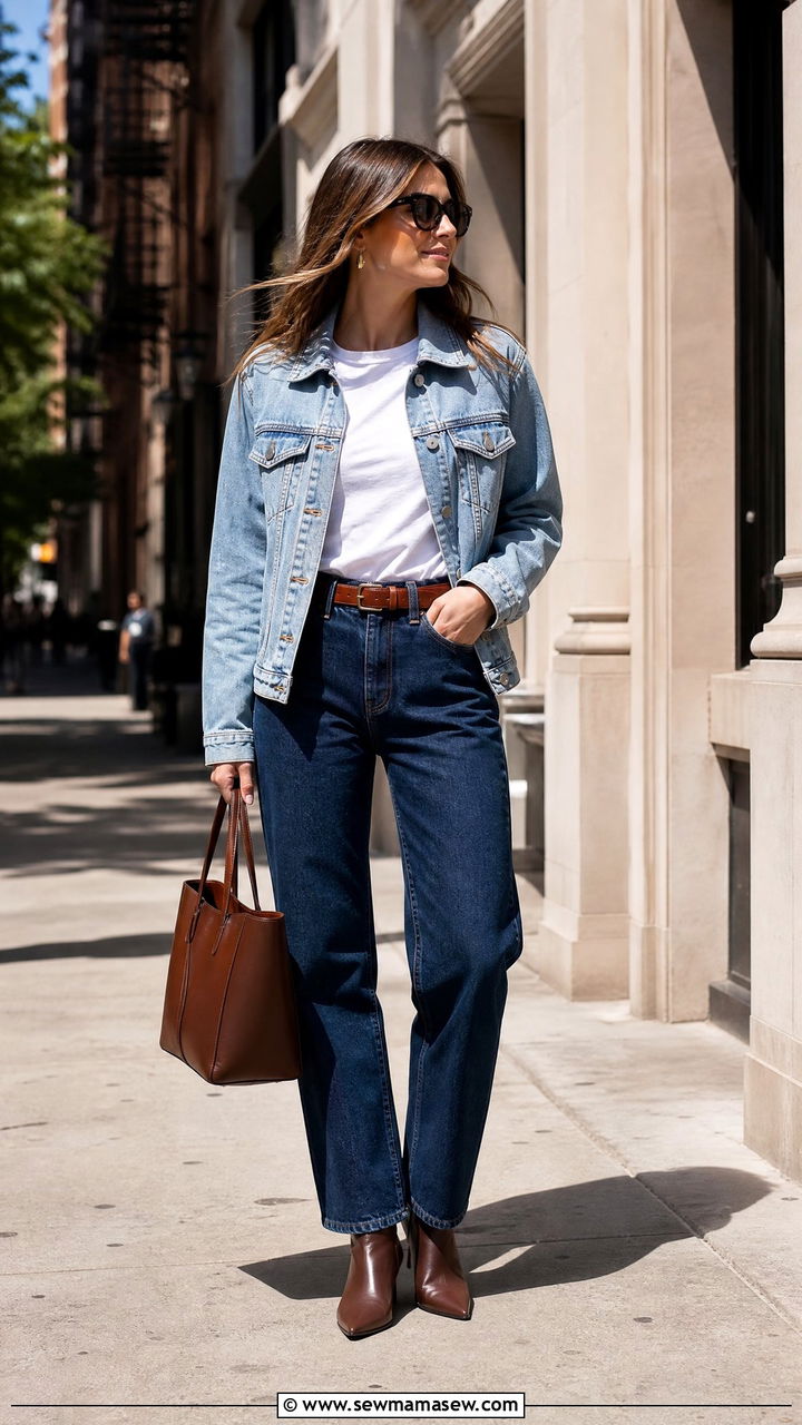 Denim On Denim Outfit With Different Washes - 25 how to style denim jacket