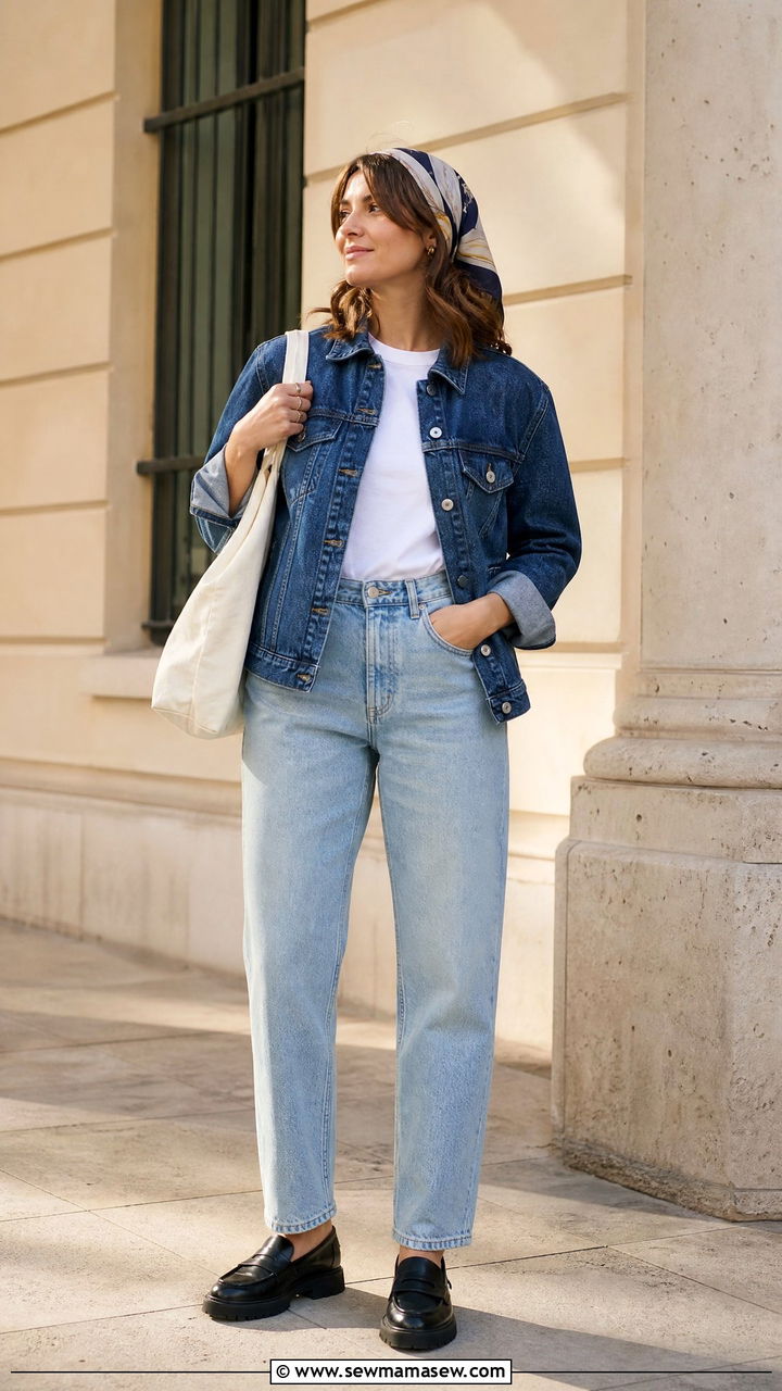 Denim On Denim Retro Spring Look - 30 spring retro outfit ideas