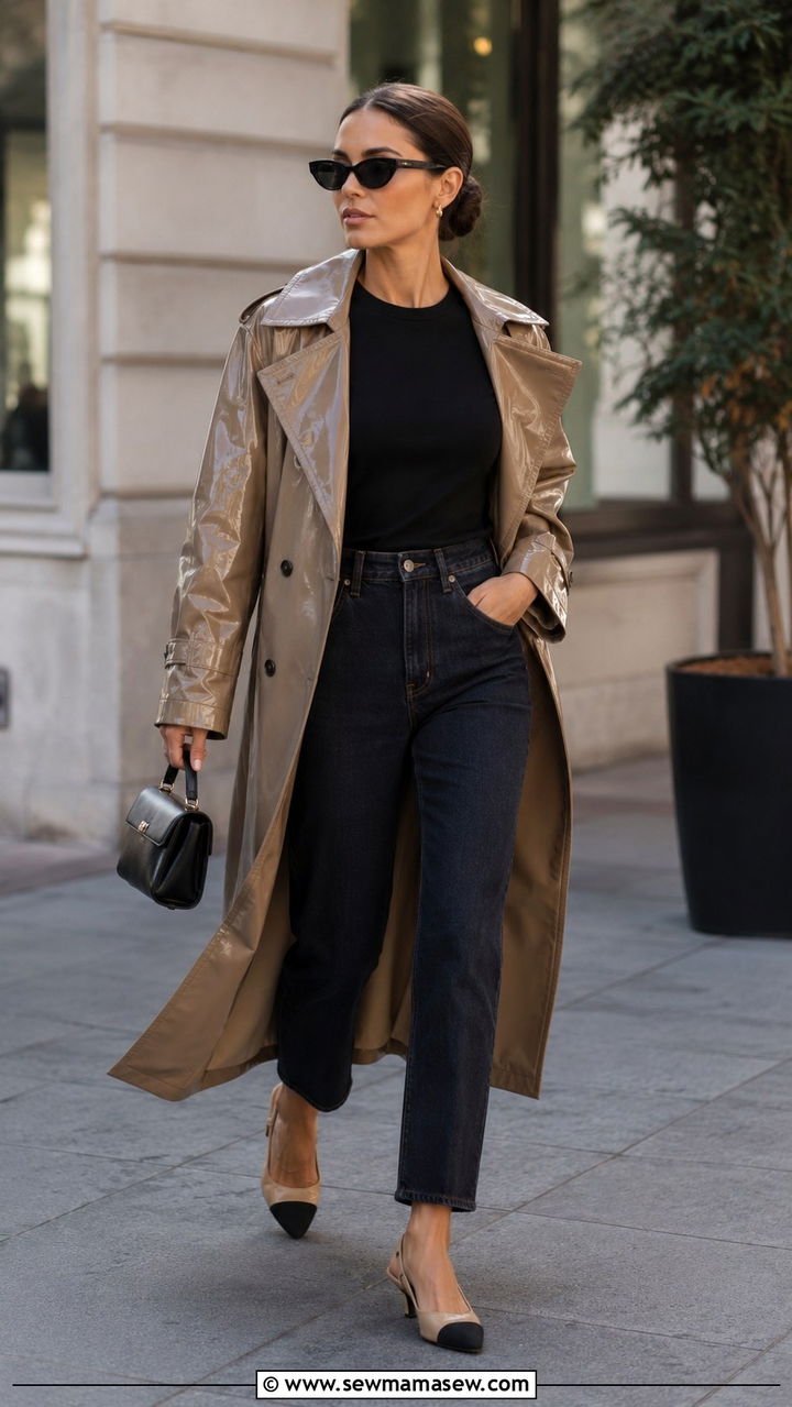 Denim On Denim With Slingback Heels - 20 March outfit ideas 2026