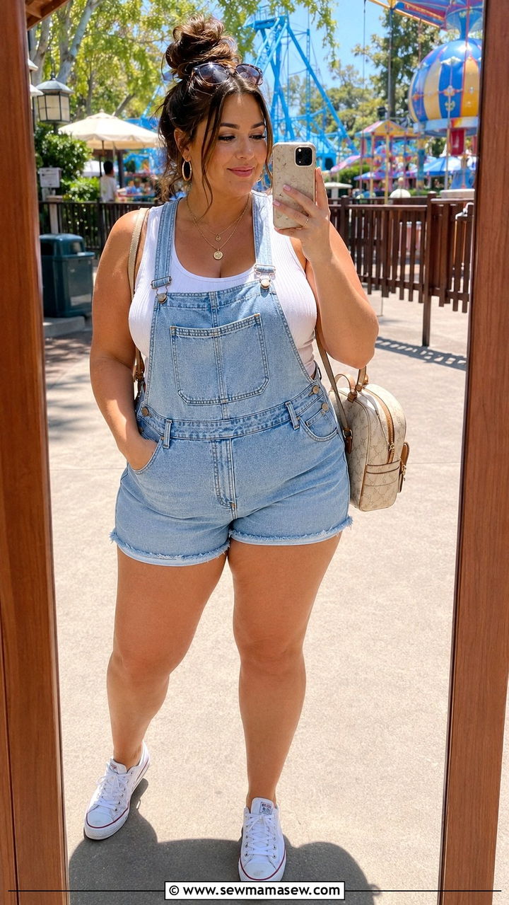 Denim Overall Shorts Outfit Size 12 Summer - 25 Plus size outfit ideas size 12 summer