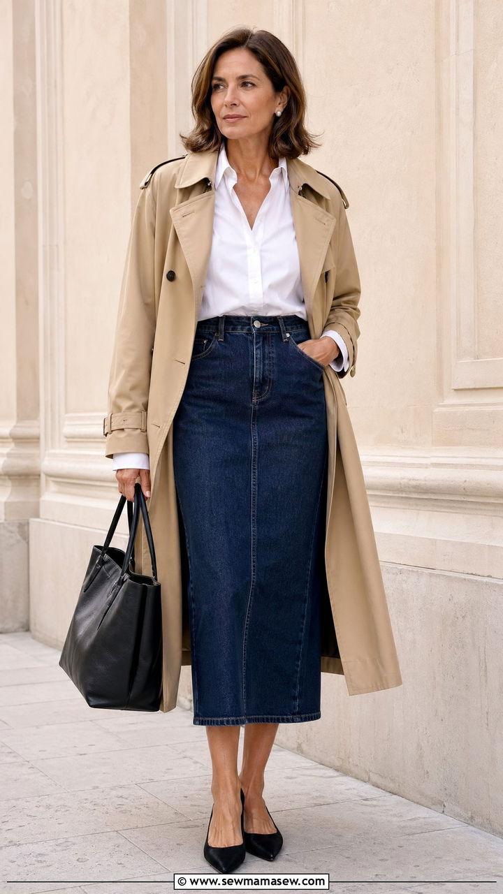 Denim Skirt Over 40 Outfit - 35 denim skirt outfit ideas for women