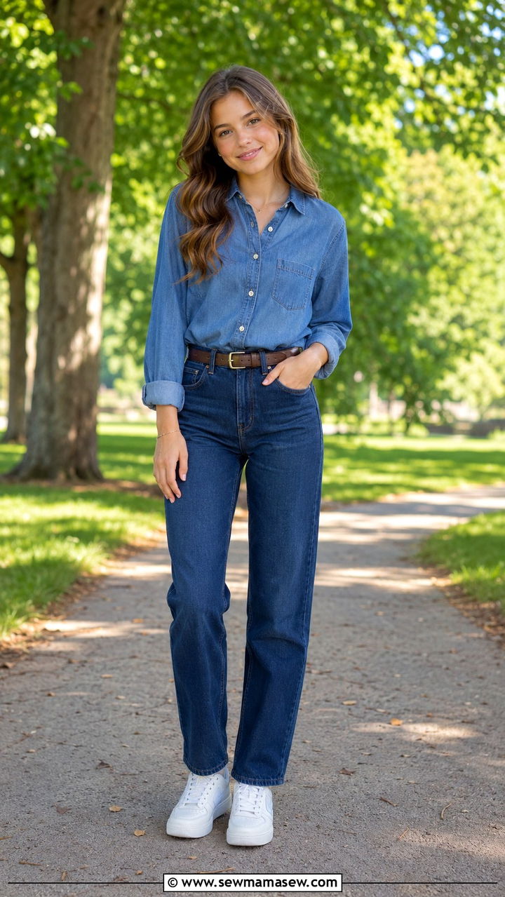 Denim on Denim Senior Photos - 30 Senior photo outfit ideas 2026