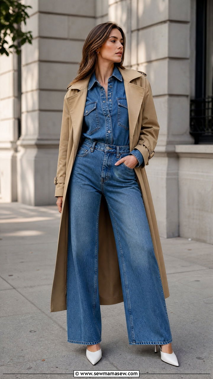 Denim on denim matching set - 30 Matching set outfit ideas aesthetic
