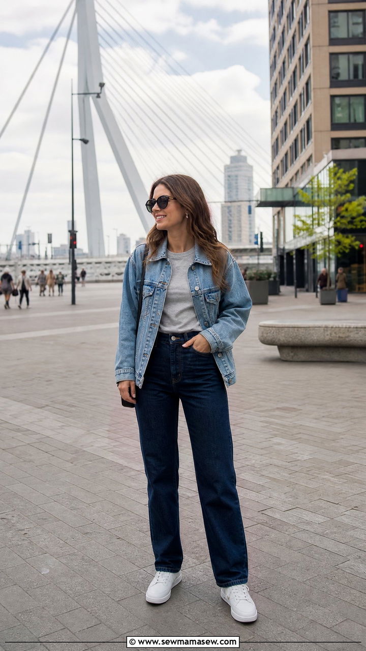 Denim on denim outfit Rotterdam - 25 Rotterdam outfit ideas