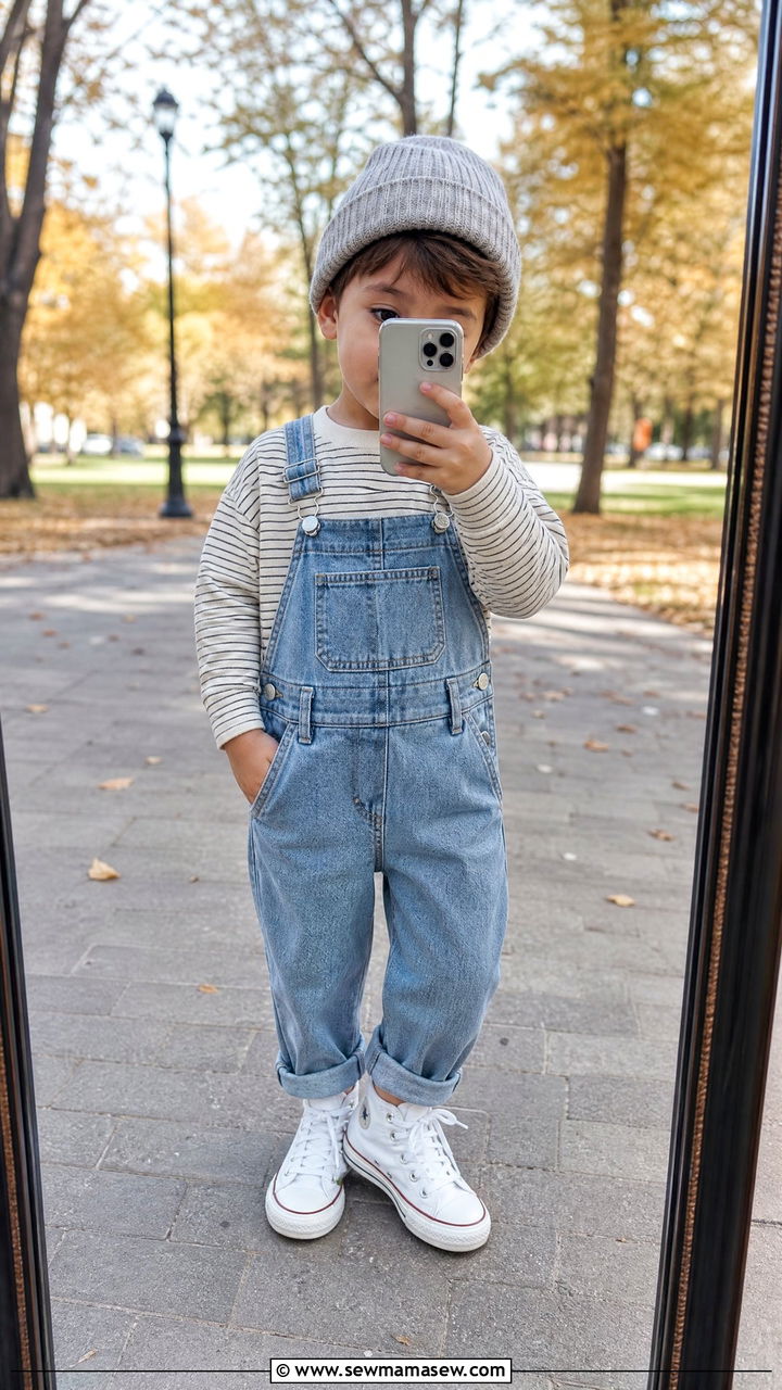 Denim overalls preschool outfit - 30 Preschool outfit ideas