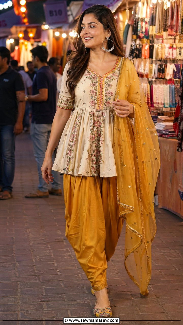 Dhoti Pants With Kurta - 35 Diwali outfit ideas