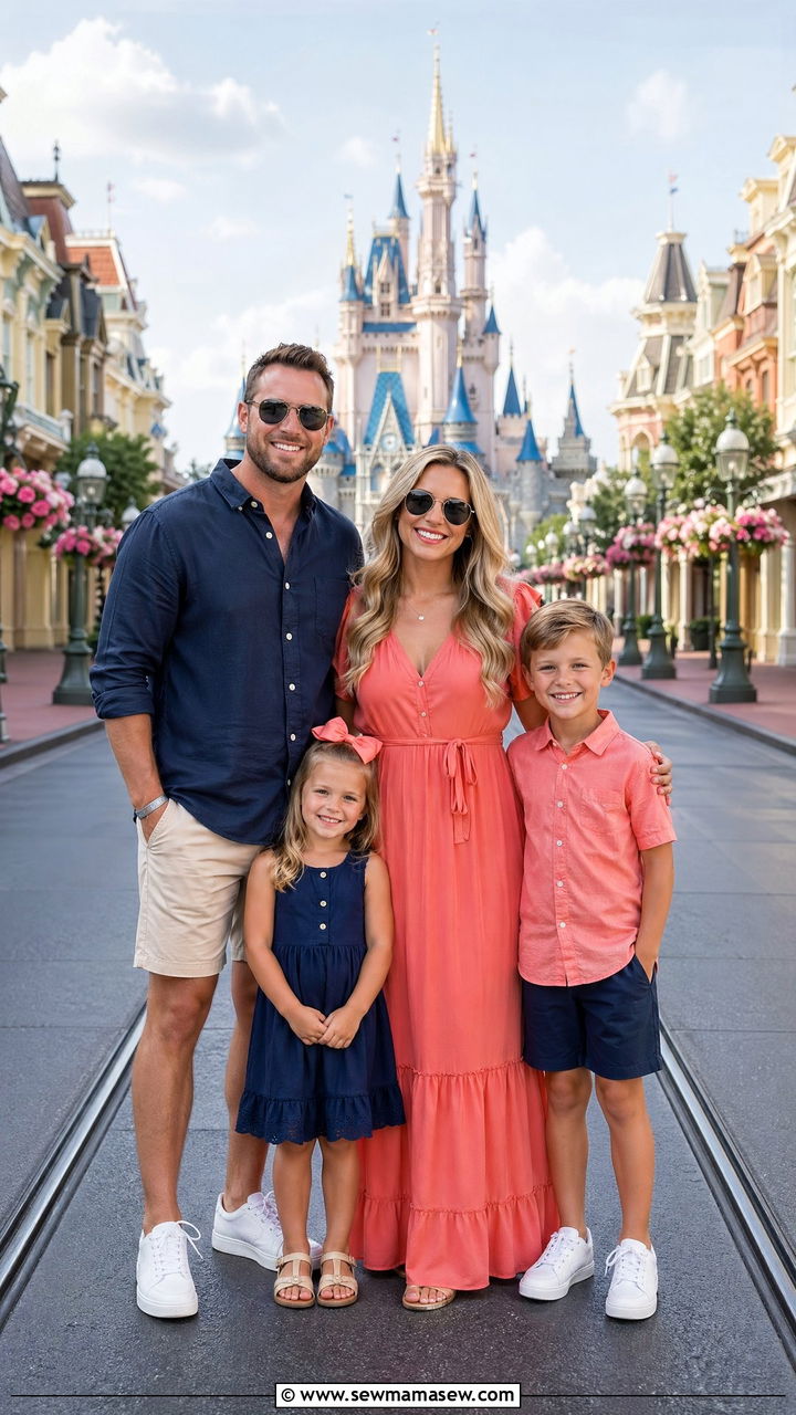 Disney Family Color Coordinated Outfits - 35 Disney outfit ideas for family