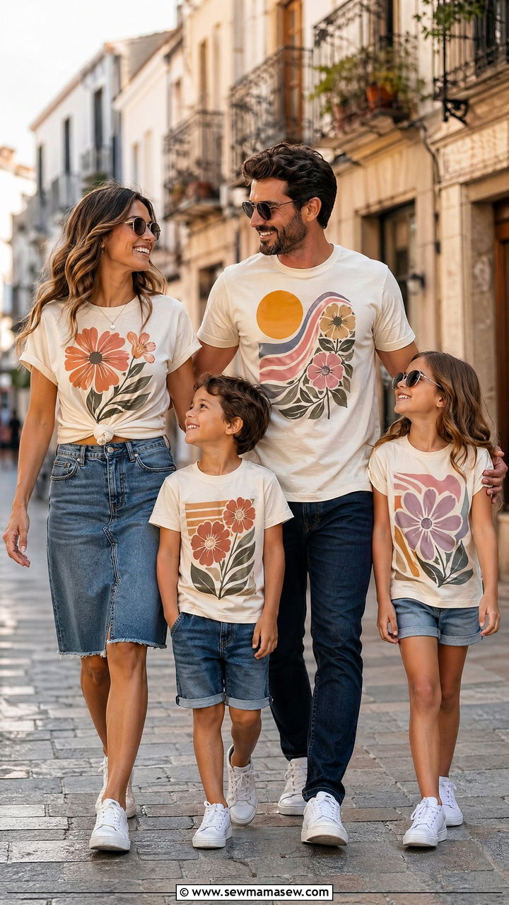 Disney Family Denim and Graphic Tee Outfits - 35 Disney outfit ideas for family