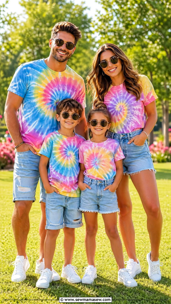 Disney Tie Dye Family T Shirt Outfits - 35 Disney outfit ideas for family