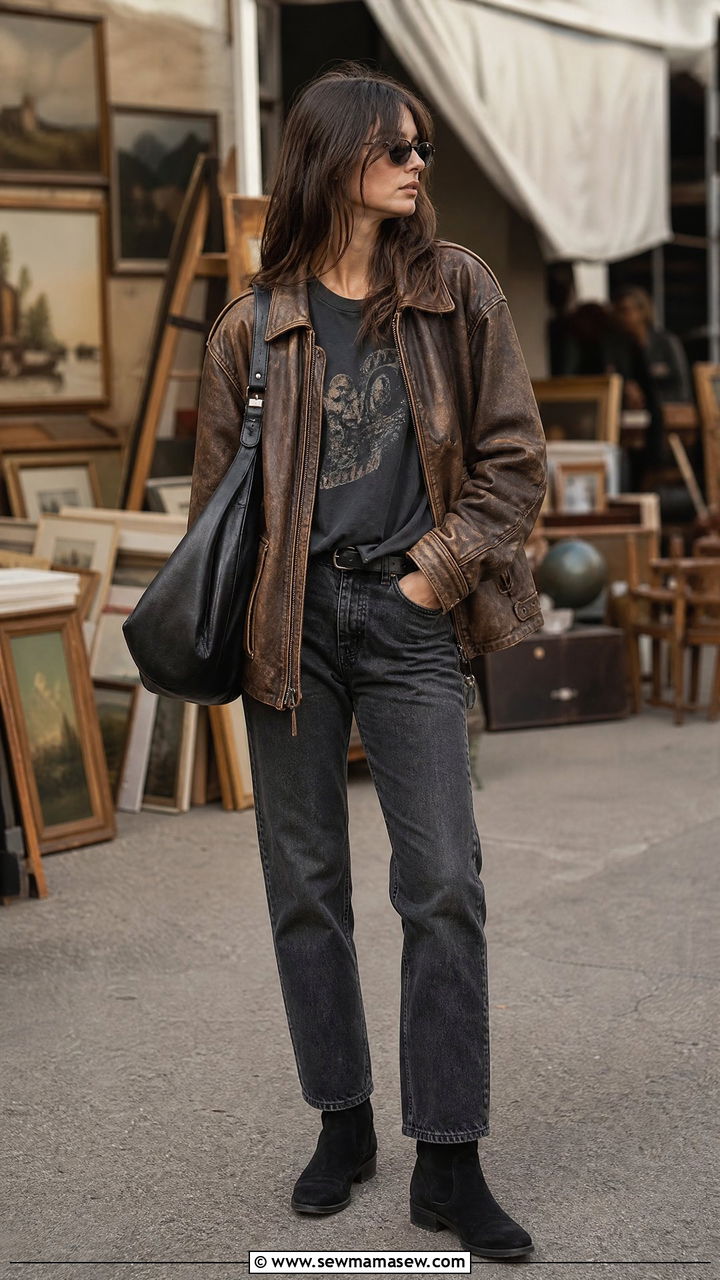 Distressed leather jacket outfit - 35 How to style a leather jacket