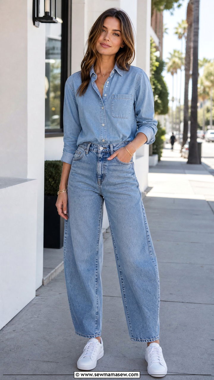 Double Denim Spring Outfit - 25 March outfit ideas