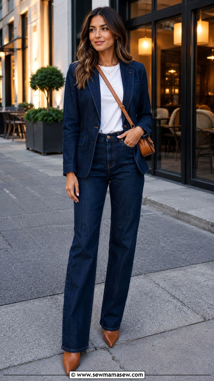 Double Denim With Dark Wash Jeans - 25 2026 fashion trends women ideas