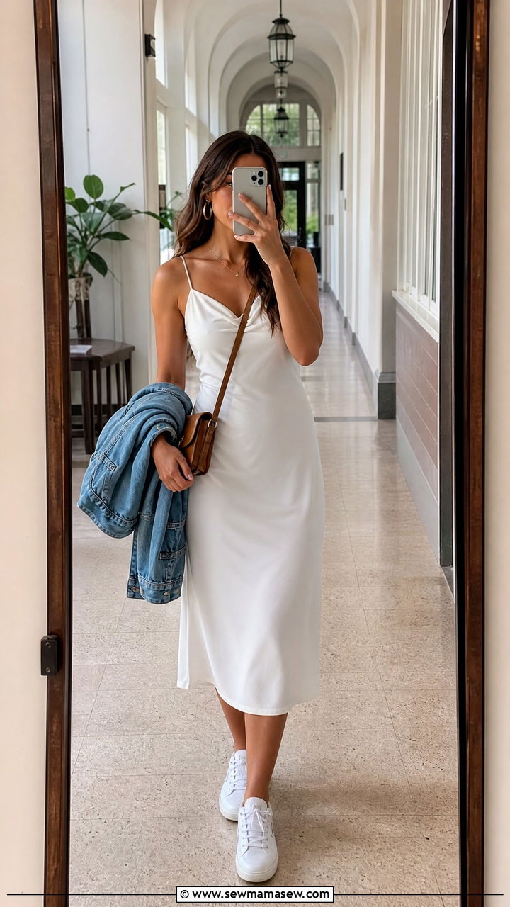 Dress And Sneakers Graduation Outfit - 25 Graduation photoshoot outfit ideas