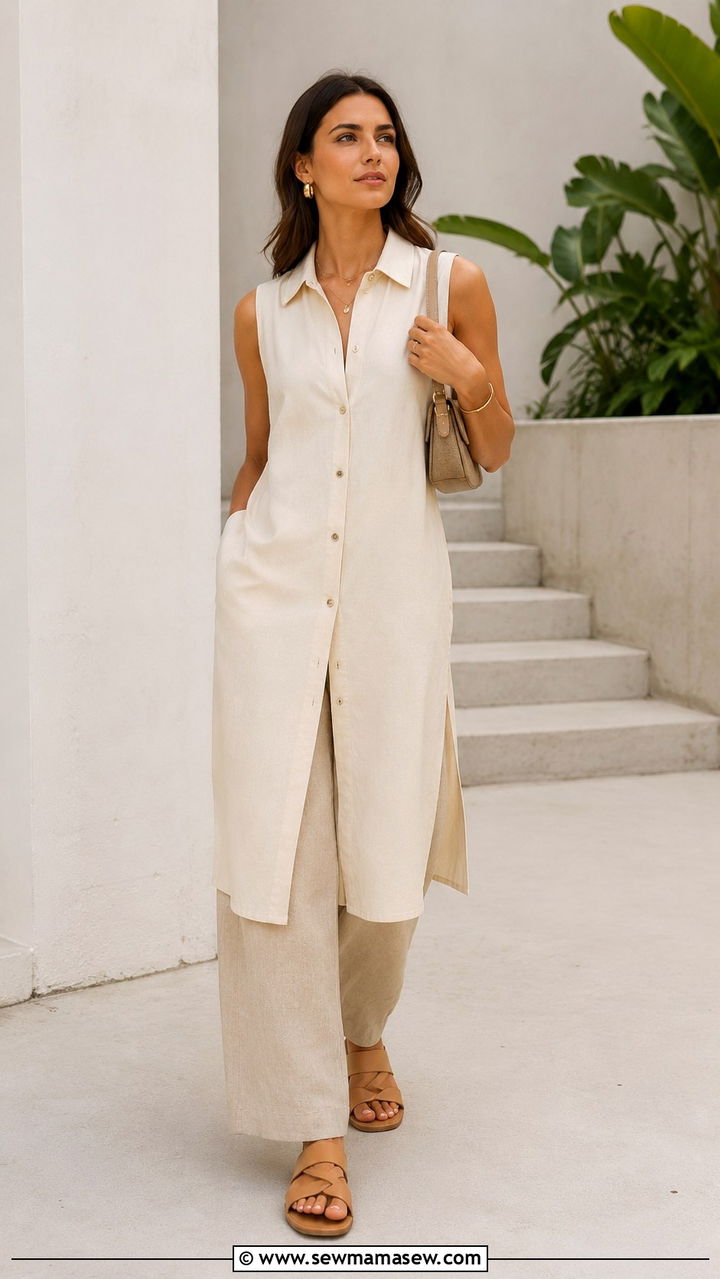 Dress Over Trousers Layered Summer Outfit - 25 Modest outfit ideas summer 2026
