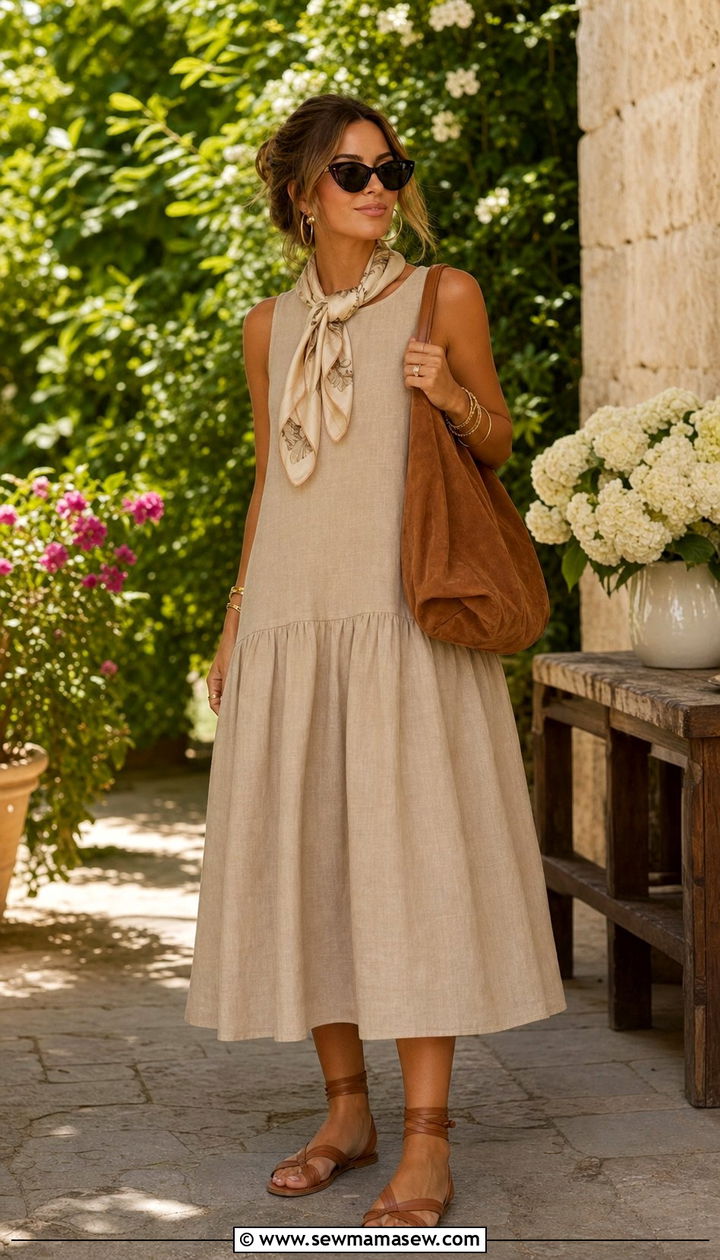 Drop Waist Dress Outfit - 25 summer outfits 2026 women aesthetic