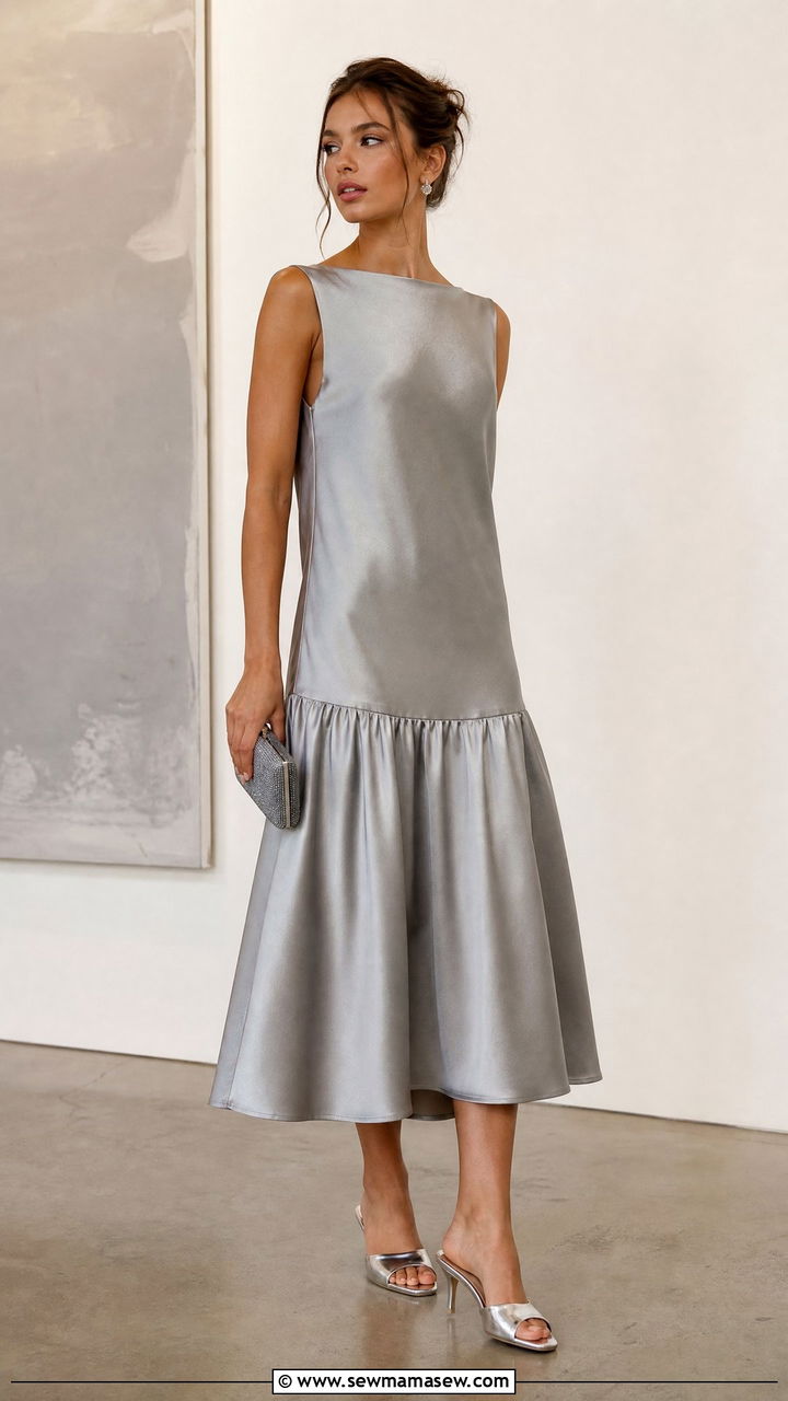 Drop Waist Dress and Kitten Heels Outfit - 20 2026 outfits to copy