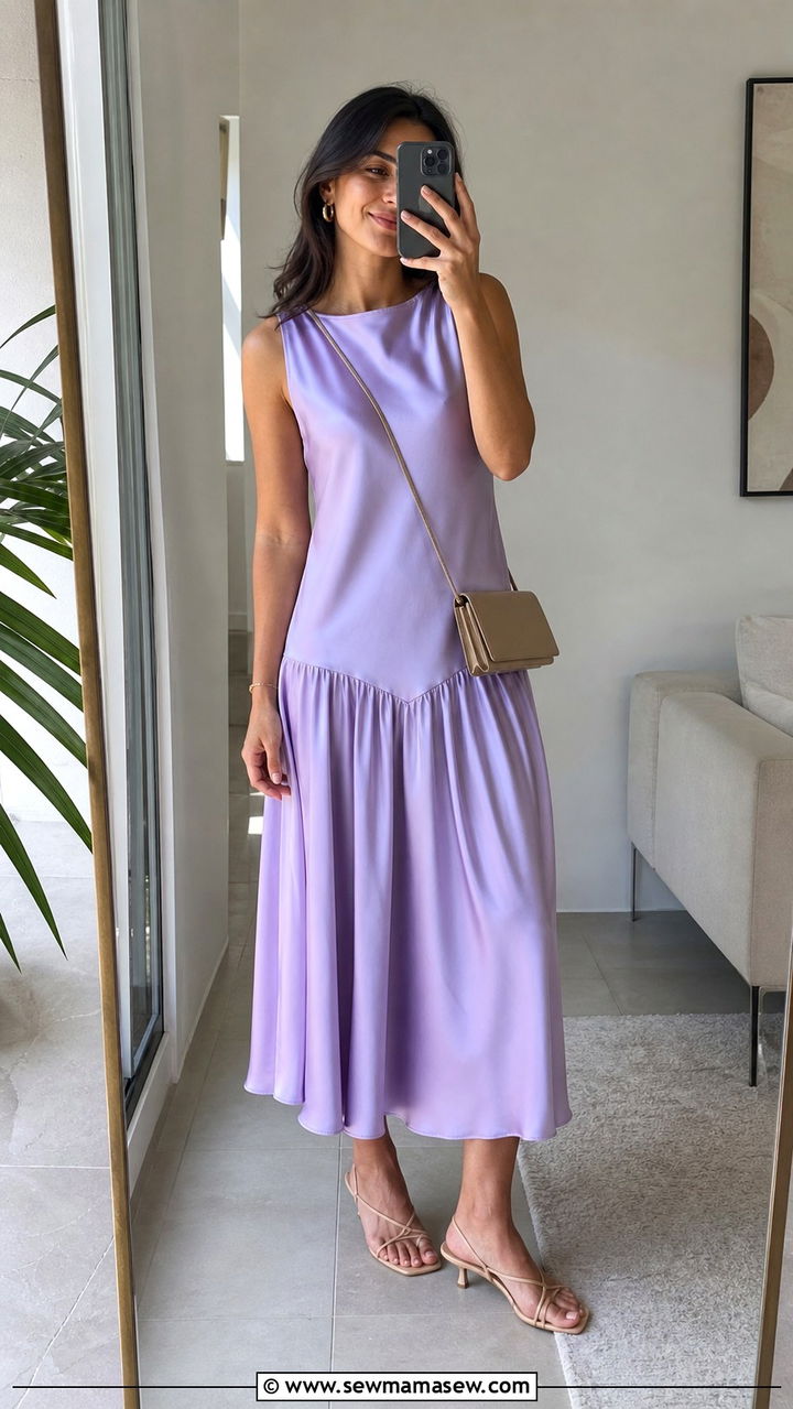 Drop waist midi dress with kitten heel sandals - 25 2026 outfits