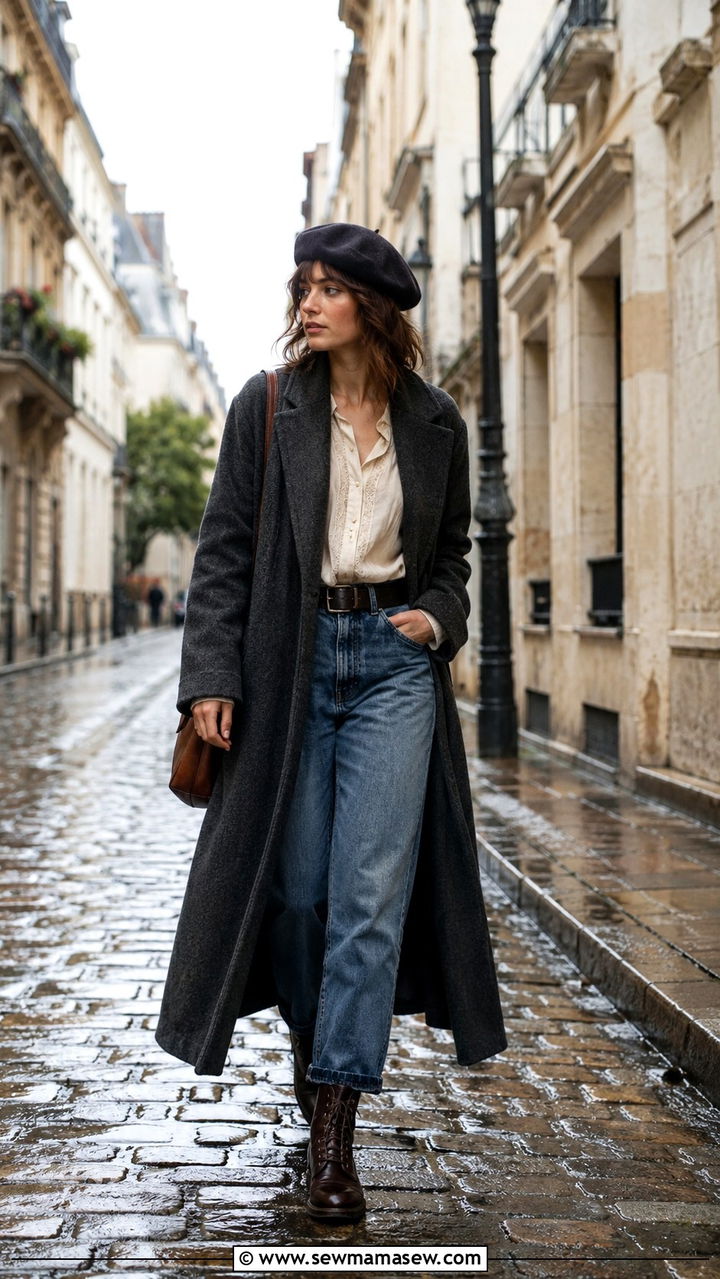 Duster Coat Poet Jeans And Lace Up Boots - 25 poetcore outfits