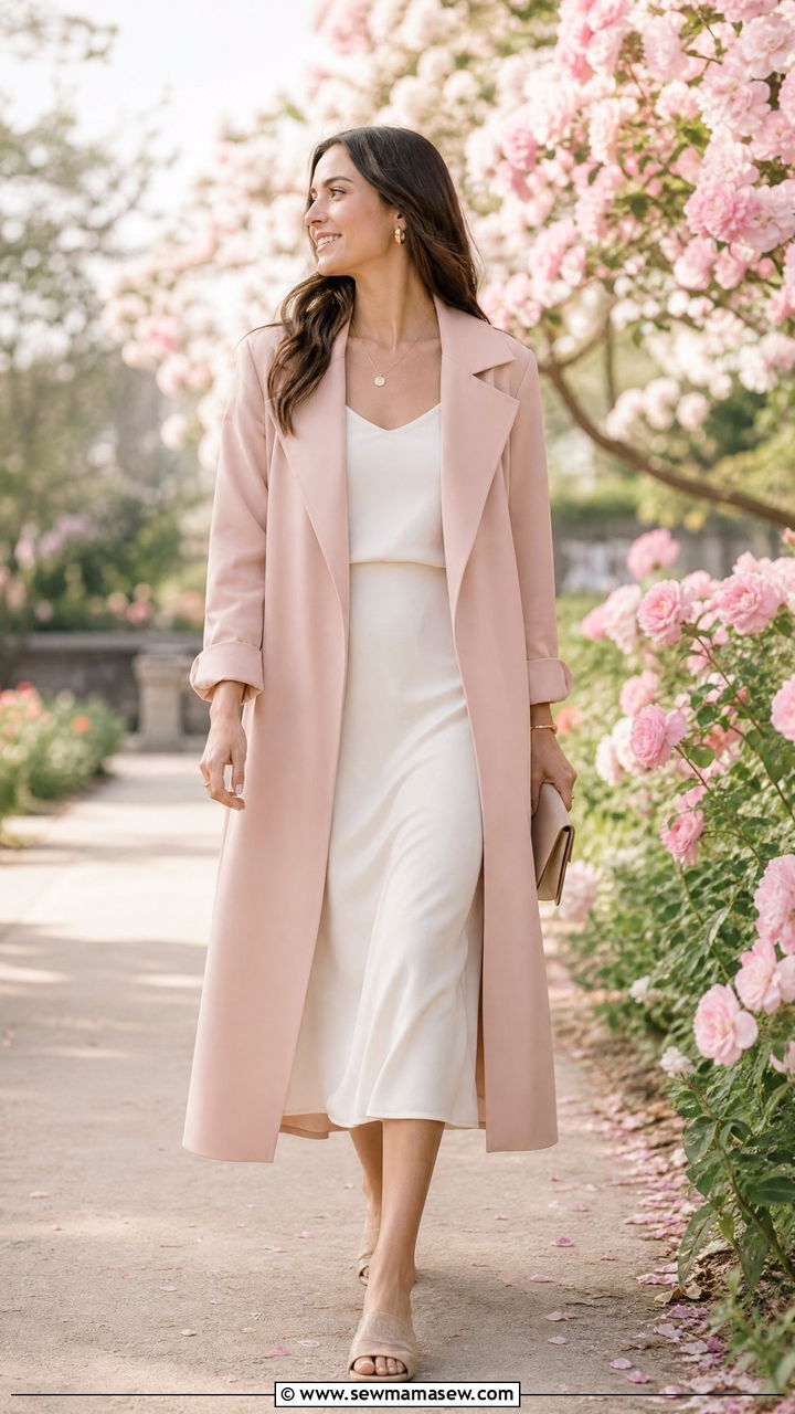 Duster coat with midi dress - 30 Elevated casual outfit ideas for women over 50