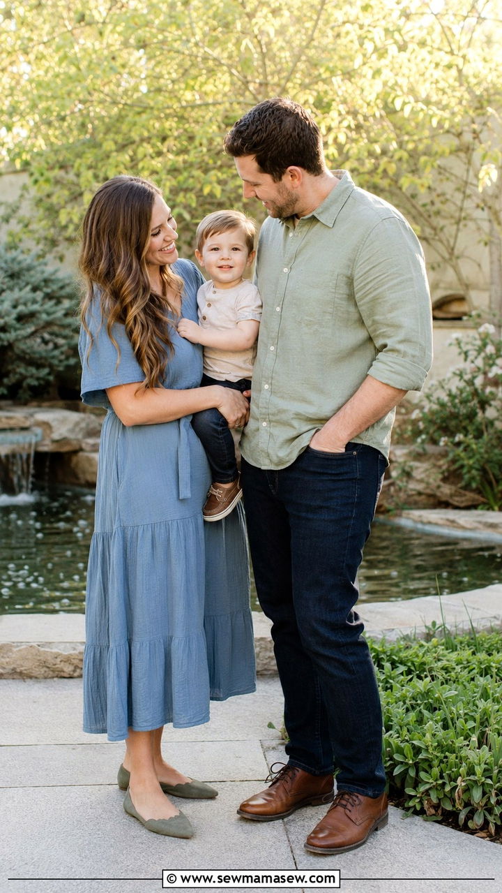 Dusty Blue And Sage Family Photo Outfits - 30 casual family photo outfits
