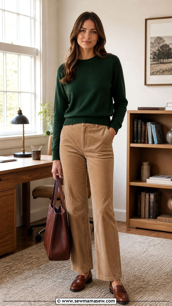 Dusty Pink Blazer With White Camisole and Grey Trousers - 40 business casual outfits
