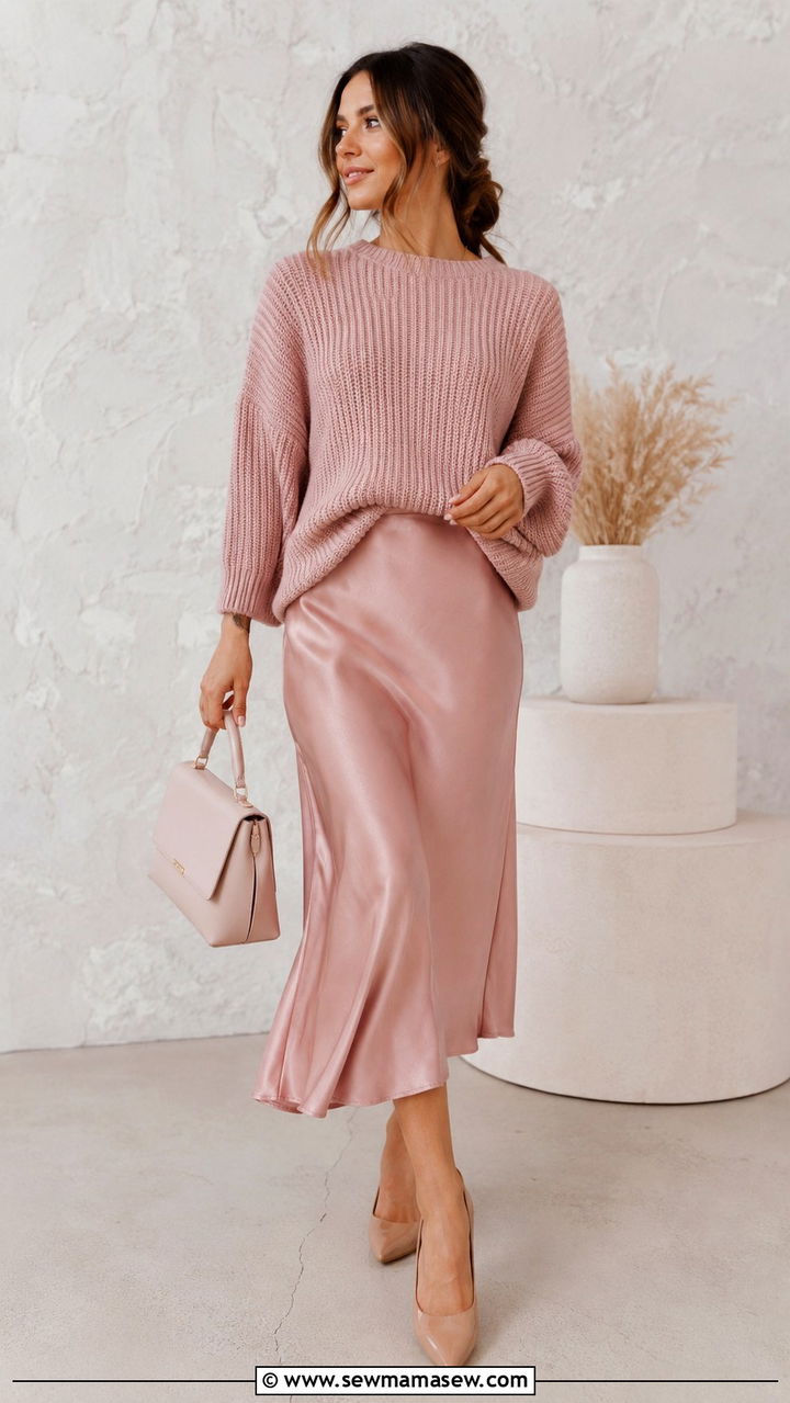 Dusty Pink Monochrome Outfit - 30 Dusty pink outfit ideas
