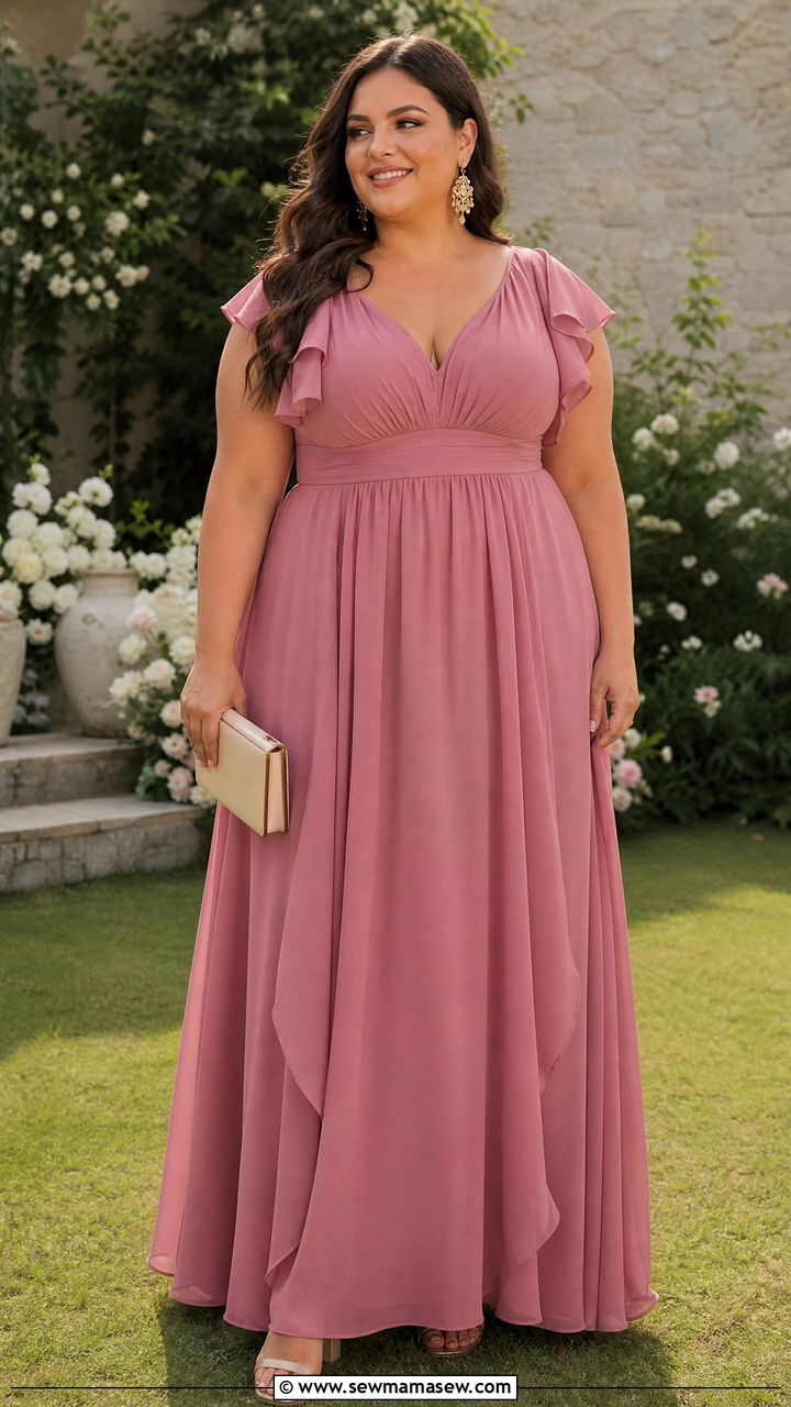 Dusty Pink Plus Size Maxi Dress Wedding Guest - 30 Dusty pink wedding guest dress outfit ideas