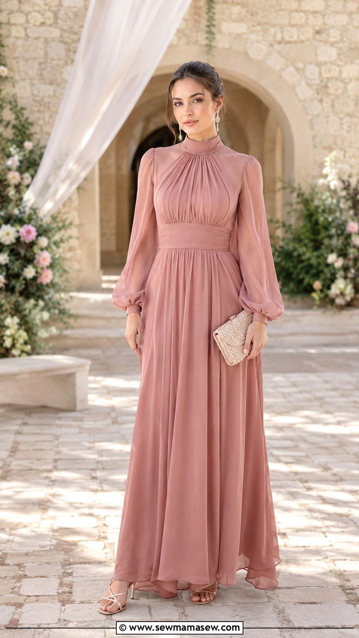 Dusty Rose Maxi Dress For Turkish Wedding - 25 Wedding guest outfit ideas Turkish wedding