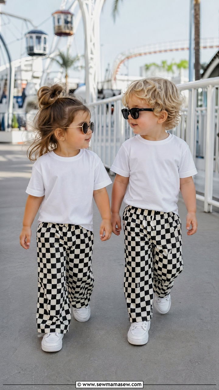 EPCOT Retro Mickey and Minnie Monochrome Outfit - 35 Disney outfit ideas for toddlers